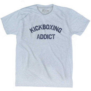 Kickboxing Addict Adult Tri-Blend T-shirt - Athletic White