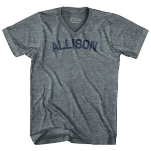 ALLISON Tri-Blend V-neck Womens Junior Cut T-shirt - Athletic Grey ALLISON Tri-Blend V-neck Womens Junior Cut T-shirt - Athletic Grey