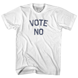Vote No Womens Cotton Junior Cut T-Shirt - White Vote No Womens Cotton Junior Cut T-Shirt - White