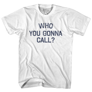 Who You Gonna Call Youth Cotton T-Shirt - White