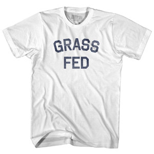 Grass Fed Adult Cotton T-Shirt - White Grass Fed Adult Cotton T-Shirt - White