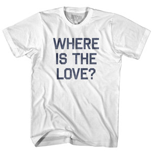 Where Is The Love Womens Cotton Junior Cut T-Shirt - White Where Is The Love Womens Cotton Junior Cut T-Shirt - White