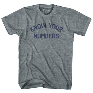 Know Your Numbers Womens Tri-Blend Junior Cut T-Shirt-Athletic Grey
