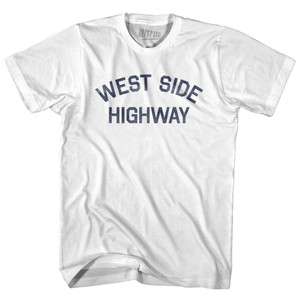 West Side Highway Womens Cotton Junior Cut T-Shirt - White West Side Highway Womens Cotton Junior Cut T-Shirt - White