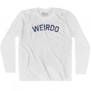 Weirdo Adult Cotton Long Sleeve T-Shirt - White