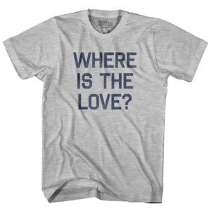 Where Is The Love Womens Cotton Junior Cut T-Shirt - Grey Heather Where Is The Love Womens Cotton Junior Cut T-Shirt - Grey Heather