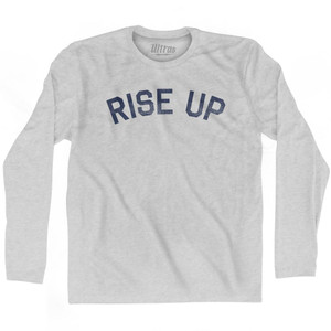 Rise Up Adult Cotton Long Sleeve T-Shirt - Grey Heather Rise Up Adult Cotton Long Sleeve T-Shirt - Grey Heather
