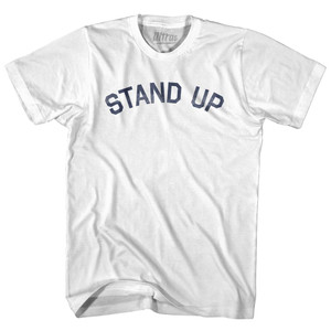 Stand Up Womens Cotton Junior Cut T-Shirt - White