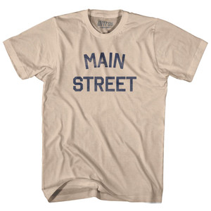 Main Street Adult Cotton T-Shirt - Creme