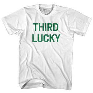 Third Lucky Adult Cotton T-Shirt - White Third Lucky Adult Cotton T-Shirt - White