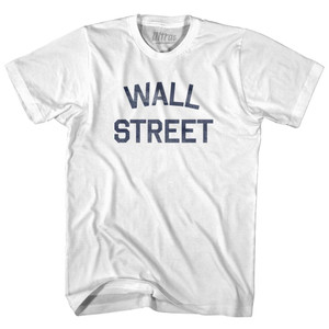 Wall Street Adult Cotton T-Shirt-White