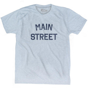 Main Street Adult Tri-Blend T-Shirt - Athletic White