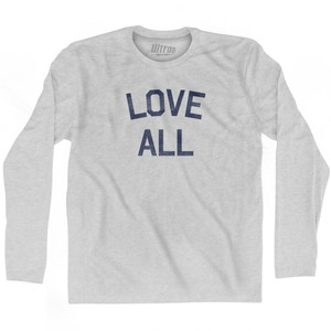 Love All Adult Cotton Long Sleeve T-Shirt - Grey Heather