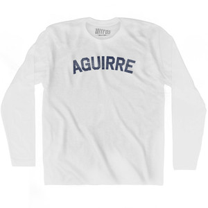 AGUIRRE Adult Cotton Long Sleeve T-shirt - White