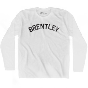 Brentley Adult Cotton Long Sleeve T-Shirt - White