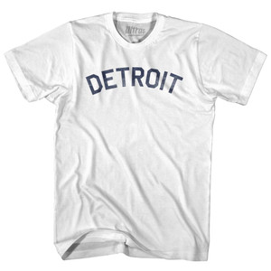 Detroit Adult Cotton T-Shirt - White