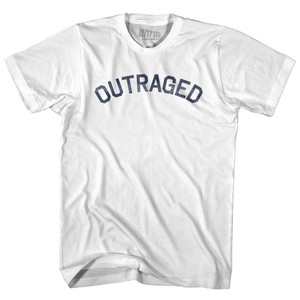 Outraged Adult Cotton T-Shirt - White