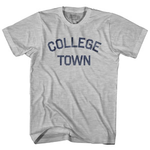 College Town Adult Cotton T-Shirt-Grey Heather