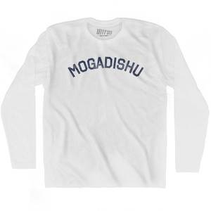 Mogadishu Adult Cotton Long Sleeve T-Shirt - White