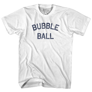 Bubble Ball Womens Cotton Junior Cut T-Shirt - White
