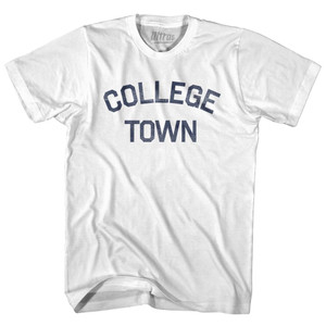 College Town Womens Cotton Junior Cut T-Shirt - White
