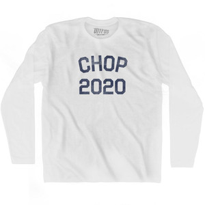 Chop 2020 Adult Cotton Long Sleeve T-Shirt - White