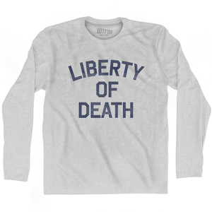 Liberty Of Death Adult Cotton Long Sleeve T-Shirt - Grey Heather