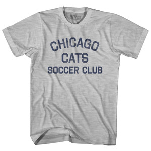 Chicago Cats Soccer Club Womens Cotton Junior Cut T-Shirt - Grey Heather