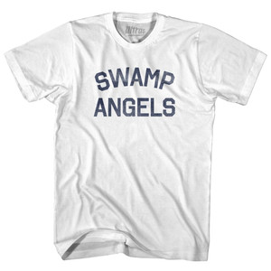 Swamp Angels Womens Cotton Junior Cut T-Shirt - White
