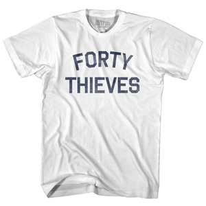 Forty Thieves Adult Cotton T-Shirt-White