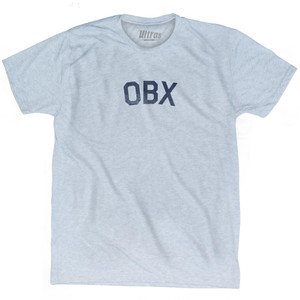 OBX Circle Logo  Adult Tri-Blend T-Shirt-Athletic White