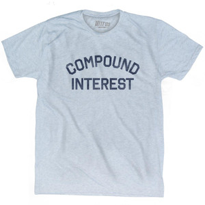 Compound Interest Adult Tri-Blend T-Shirt - Athletic White