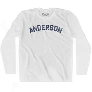 ANDERSON Adult Cotton Long Sleeve T-shirt - White