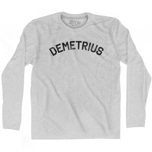 Demetrius Adult Cotton Long Sleeve T-Shirt - Grey Heather