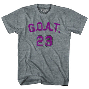 Goat 23 Purple Art Youth Tri-Blend T-Shirt - Athletic Grey