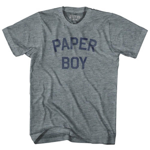 Paper Boy Adult Tri-Blend T-Shirt - Athletic Grey