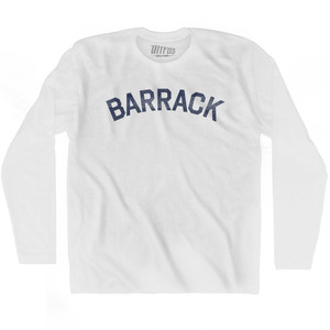 Barrack Adult Cotton Long Sleeve T-shirt-White