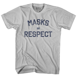 Masks = Respect Adult Cotton T-shirt - Cool Grey