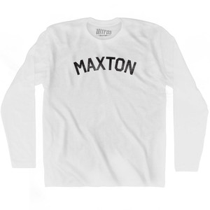 Maxton Adult Cotton Long Sleeve T-shirt - White
