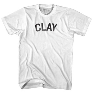 Clay Adult Cotton T-shirt-White