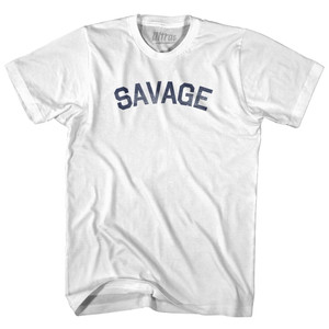 Savage Adult Cotton T-shirt - White