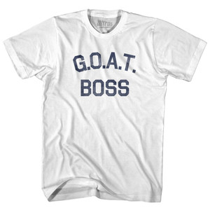 G.O.A.T (GOAT) Boss Adult Cotton T-shirt - White