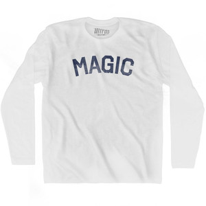 Magic Adult Cotton Long Sleeve T-shirt - White