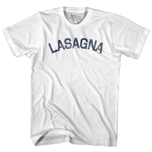 Lasagna Adult Cotton T-shirt - White Lasagna Adult Cotton T-shirt - White