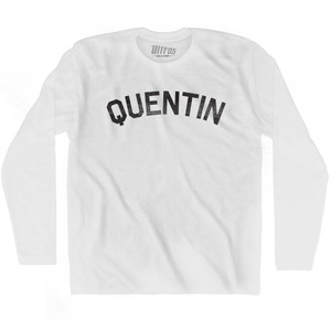 Quentin Adult Cotton Long Sleeve T-shirt - White