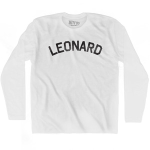 Leonard Adult Cotton Long Sleeve T-shirt-White