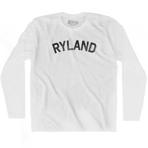 Ryland Adult Cotton Long Sleeve T-shirt - White