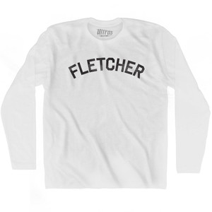 Fletcher Adult Cotton Long Sleeve T-shirt-White