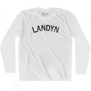 Landyn Adult Cotton Long Sleeve T-shirt - White