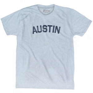 AUSTIN Adult Tri-Blend T-shirt - Athletic White